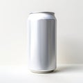 Aluminum Can Beverage On White Table: Minimalist, Scanner Photography Royalty Free Stock Photo