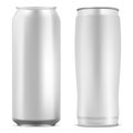 Aluminum can blank. Round soda mockup template