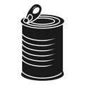 Aluminum can closed icon, simple style