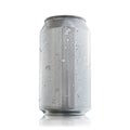 Aluminum can with condensation drops for mock up