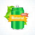 Aluminum Can Natural Concept. Vector