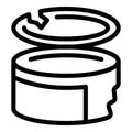 Aluminum can recycling icon outline vector. Sorting household trash Royalty Free Stock Photo