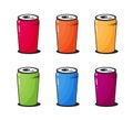 Aluminum cans for beer and soft drinks or energy Royalty Free Stock Photo