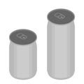 Aluminum cans for beer and soft drinks or energy. Packaging 500 and 330 ml Royalty Free Stock Photo