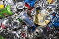 Aluminum cans for recycling Royalty Free Stock Photo