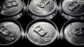 Aluminum cans with water drops Royalty Free Stock Photo