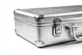 Aluminum case with handle on white background Ai photo Royalty Free Stock Photo