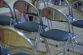 Aluminum chairs with comfortable soft seats