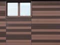 Aluminum cladding of two brown shades for modern building exterior innovative solutions Royalty Free Stock Photo