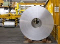 Aluminum coil of continuous caster Royalty Free Stock Photo