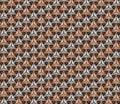 Aluminum and cooper geometric seamless background pattern v 2
