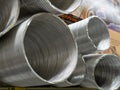 Aluminum duct sections piled high in store for purchase Royalty Free Stock Photo