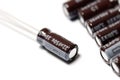 Aluminum Electrolytic Capacitors Royalty Free Stock Photo