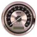 Aluminum face speedometer Royalty Free Stock Photo