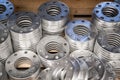 Aluminum Flanges Royalty Free Stock Photo