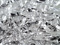 close up crumpled aluminum foil texture background Royalty Free Stock Photo