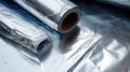 aluminum foil, clipping path, full depth of field Royalty Free Stock Photo