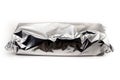 Aluminum foil package bag on a white background Royalty Free Stock Photo