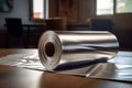 Aluminum foil roll tube. Generate Ai