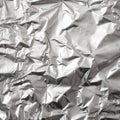 Aluminum Foil Texture Background, Wrinkled Aluminium Paper Pattern, Crumpled Tin Material Banner Royalty Free Stock Photo