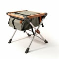 Aluminum Folding Table With Wheels And Bag - Realistic Hyper-detailed Rendering