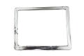 Aluminum frame isolated, with clipping path