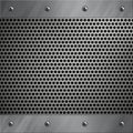 Aluminum frame and perforated metal Royalty Free Stock Photo