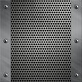 Aluminum frame and perforated metal Royalty Free Stock Photo