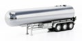 Aluminum fuel tanker trailer isolated on white background. 3D illustration Royalty Free Stock Photo