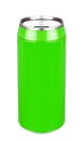 Aluminum green soda can