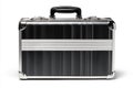 Aluminum hardcase with silver stripe accent Royalty Free Stock Photo