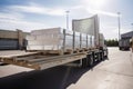 aluminum ingot being transported to manufacturing plant by truck