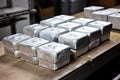 aluminum ingot, freshly cast and ready for processing