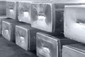 Aluminum ingots BW Royalty Free Stock Photo