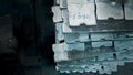 Aluminum ingots at the factory warehouse. Top view Royalty Free Stock Photo