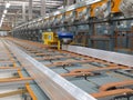 Aluminum lines on a conveyor belt