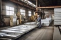 aluminum manufacturing process, with raw materials being transformed into finished products