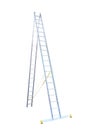 Aluminum metal step-ladder isolated Royalty Free Stock Photo