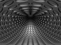 Aluminum metallic tunnel abstract background Royalty Free Stock Photo