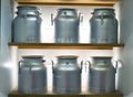 Aluminum milk cans Royalty Free Stock Photo