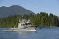 Aluminum motor boat Go Getter in Tofino Harbour