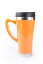 Aluminum orange mug Royalty Free Stock Photo