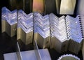 Aluminum profile of various shapes for fastenings Royalty Free Stock Photo