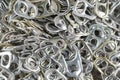 Aluminum pull tabs Royalty Free Stock Photo