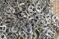 Aluminum pull tabs Royalty Free Stock Photo