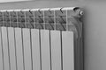 Aluminum radiator white and black photo