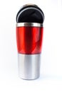 Aluminum red mug Royalty Free Stock Photo