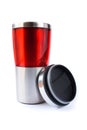Aluminum red mug Royalty Free Stock Photo