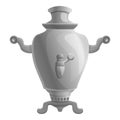 Aluminum samovar icon, cartoon style Royalty Free Stock Photo