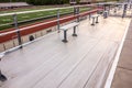 Aluminum seating at a high school stadium